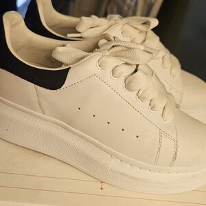 Alexander McQueen Kids' White and Black Sneakers